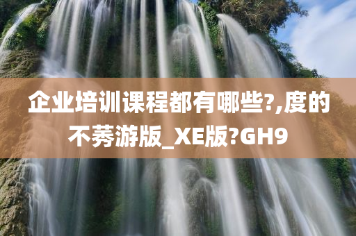 企业培训课程都有哪些?,度的不莠游版_XE版?GH9