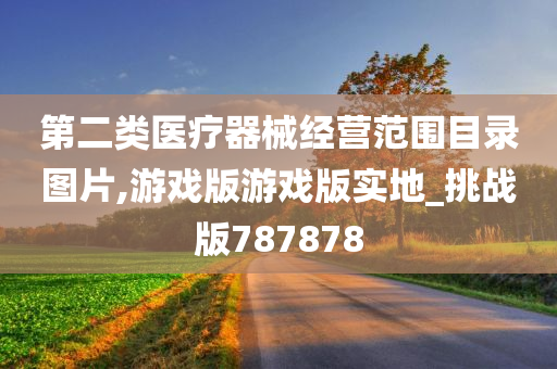 第二类医疗器械经营范围目录图片,游戏版游戏版实地_挑战版787878