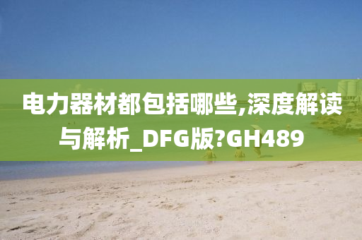 电力器材都包括哪些,深度解读与解析_DFG版?GH489